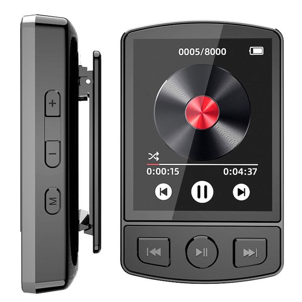 MP3 player with clip, 1.8 inch HD Screen, 32 GB Bluetooth 5.0, portable