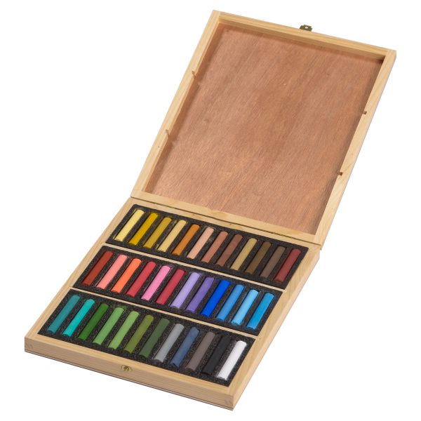 BlockX Soft Pastel 36 Pieces Wooden Box Set, Assorted Colours