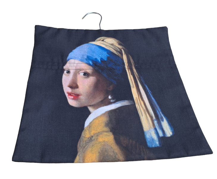 Laundry Peg Bag -Blonde Lady with a Blue Headband and Yellow Jacket