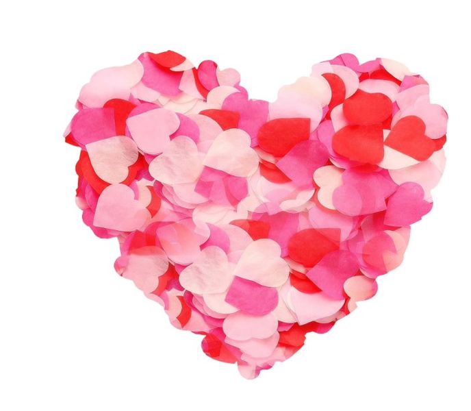 Heart Shaped Confetti for Valentine's Day