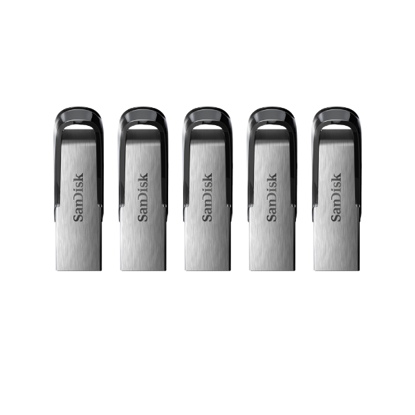 SanDisk 128GB Ultra Flair USB 3.0 Flash Drive - High Speed USB - 5 Units