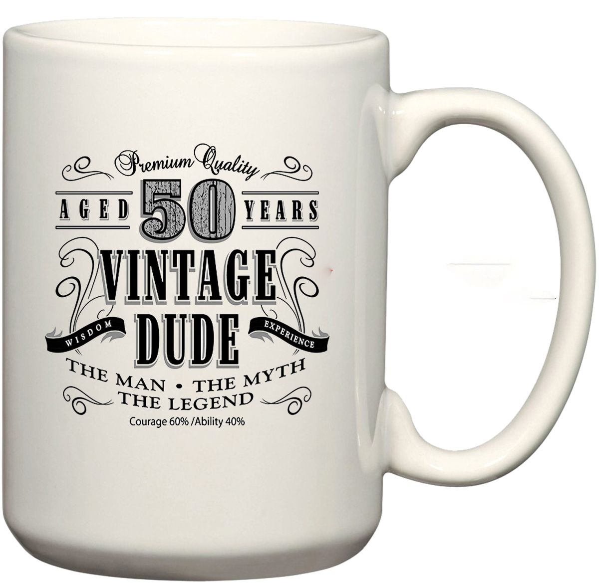 Aged 50 Years Vintage Dude 50th Birthday For Him Gift Coffee Mug | Shop ...