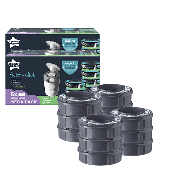 Tommee Tippee - Twist and Click - Nappy Bin Refill Cassettes - 12 Pack