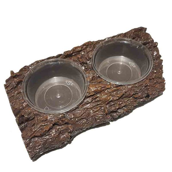 Resin Food &amp; Water Double Bowl Set