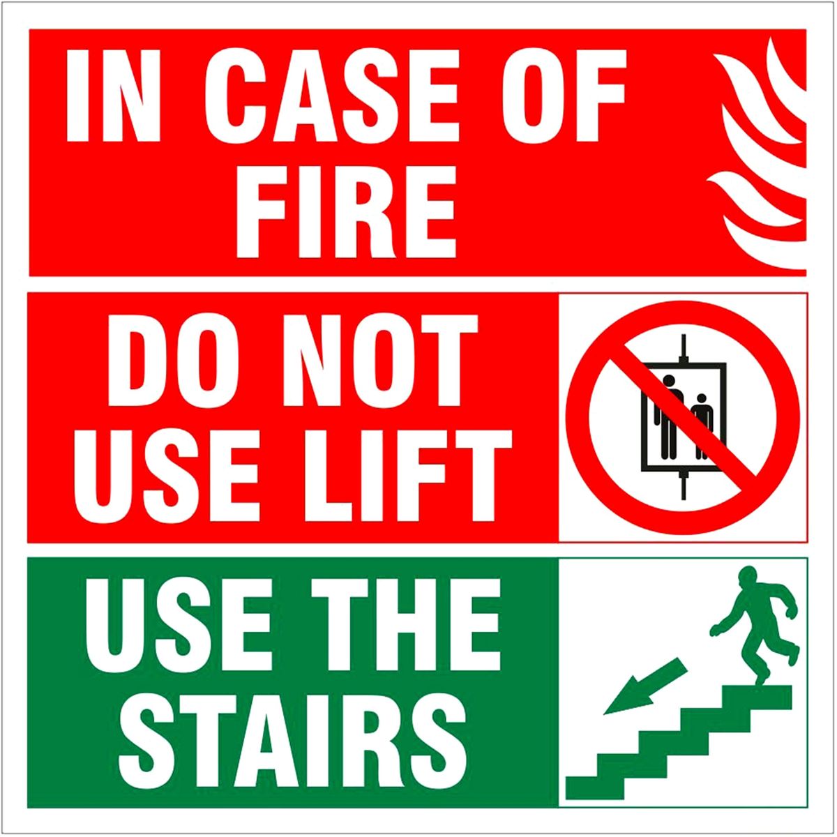 In Case of Fire Safety Sign 29x29cm - 2 Pack | Shop Today. Get it ...