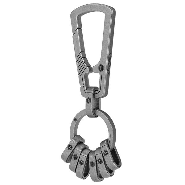 KM22 Titanium Alloy EDC Carabiner Link-Connector Keyring Set