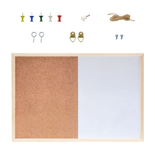 Cork Bulletin Board Combination Small Whiteboard Cork-Board Set for Walls