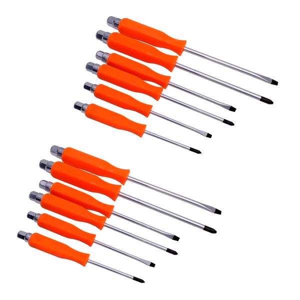 Screwdriver - 6 Piece Black Tip Screwdriver Tool Set - 2 Pack