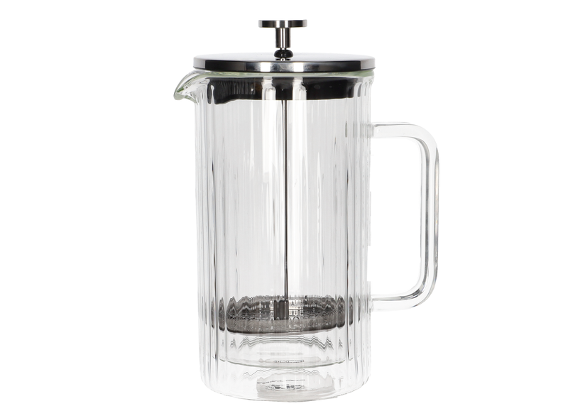 Danny Home Ribbed Glass French Press 1L