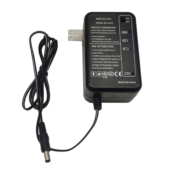 5V 9V 12V 18.5Wh 5000mAh UPS Backup Power Supply Adapter US Plug
