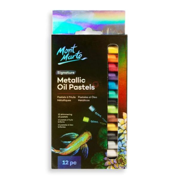 Mont Marte Signature Metallic Oil Pastels 12pc