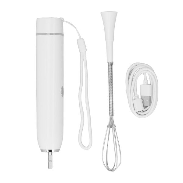 Electric Egg Beater Mixer Kitchen Appliances Replaceable Brush Head White