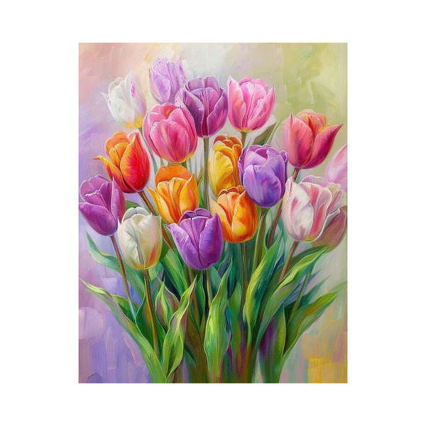 The Magic of Tulips Paint by Number Kit for Adults/Beginners