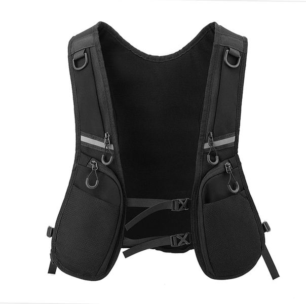 Reflective Running Vest Breathable Multi-Pocket Tactical Vest Bag