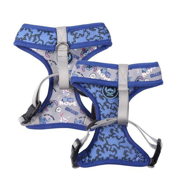 Disney Stitch Premium Reversible Dog Harness Quick-Release Buckles