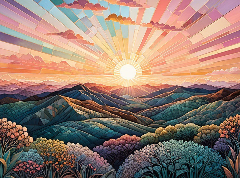 Canvas Wall Art Home Decor - Pink Sunrise