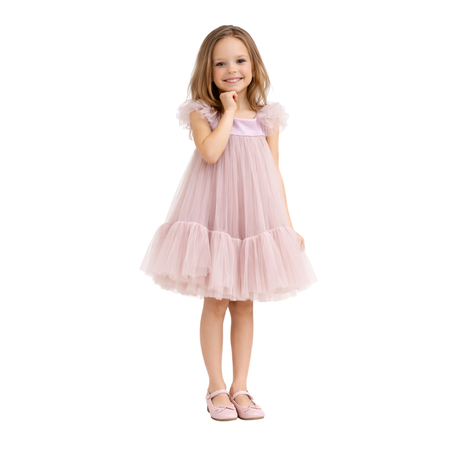 Wansati Girls Blush Pink Tulle Party Dress