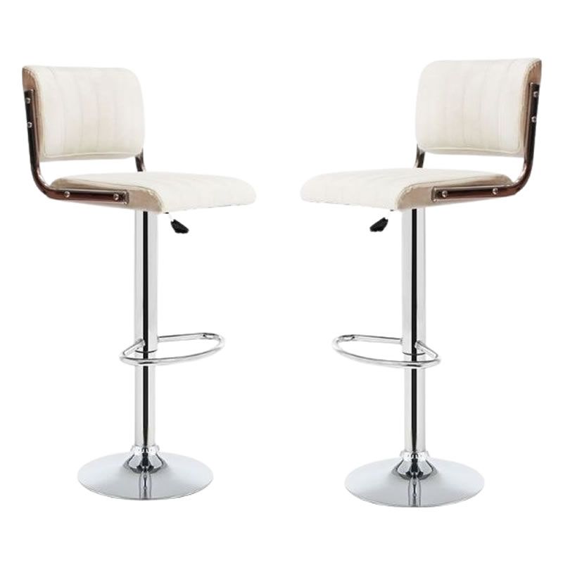 PU leather White Bar Stool Set of 2 Shop Today. Get it Tomorrow!