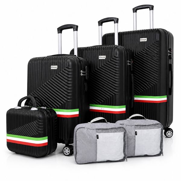 Roma Hardshell Set TSA Lock &amp; 360 Wheels with Free Travel Packing Cube