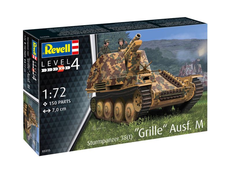 Revell 1/72 Sturmpanzer 38(t) "Grille" Ausf. M Tank Plastic Model Kit