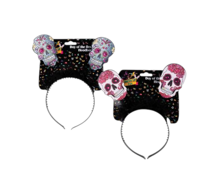 Day Of The Dead Skulls Headbands x 2