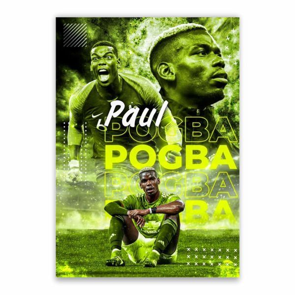 Paul Pogba Green Poster - A1