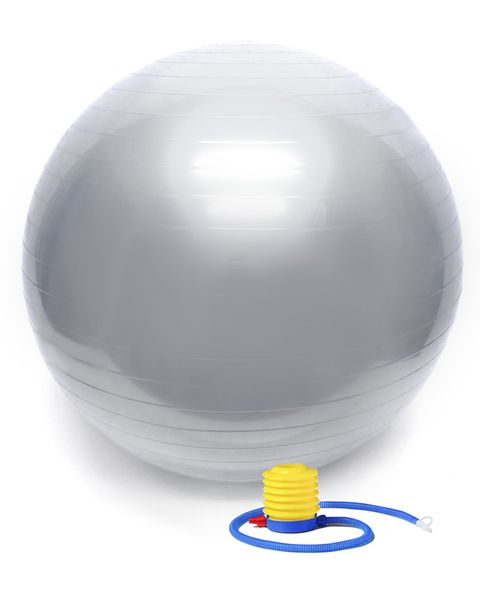 Gretmol 65cm Yoga Exercise Ball &amp; Pump - Silver