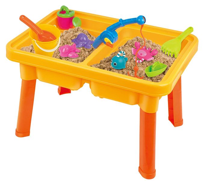 Kids Water and Sand Table Play Set - Orange/Yellow