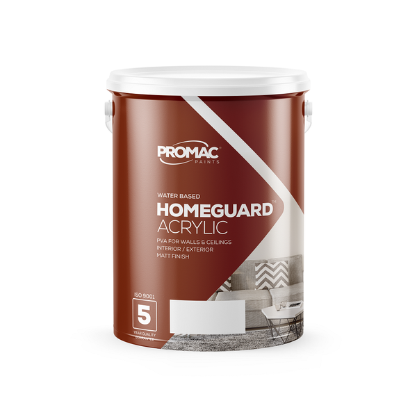 Promac Paints - Homeguard Acrylic Interior &amp; Exterior Wall Paint 5L
