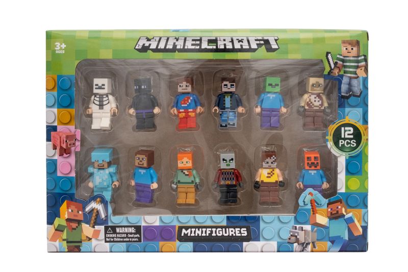 Minecraft Figurine Blocks - 12 Piece