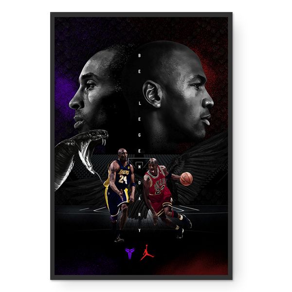 Cape Art Framed Canvas 1Piece 40x60cm Basketball Legends