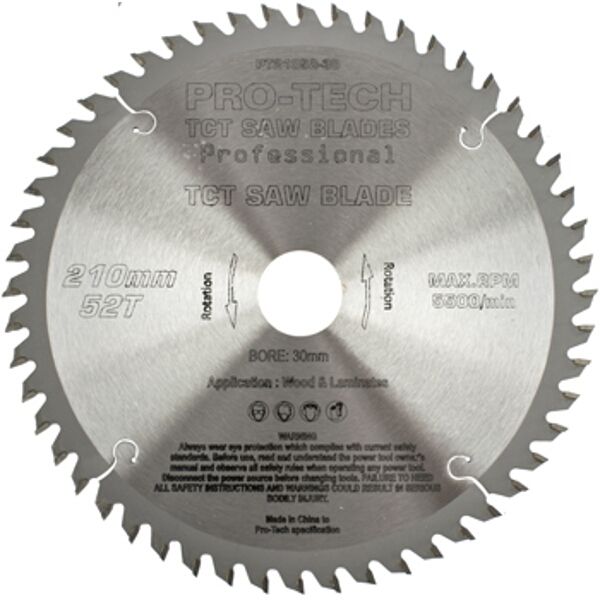 Pro-Tech - Professional Wood Saw Blade 210mm x 2.4mm - 2 Pack