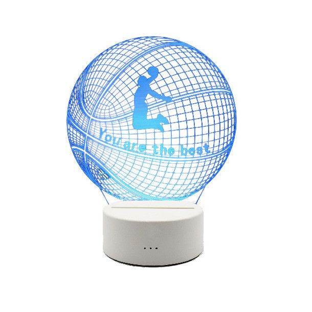 3D LED: NBA You Are The Best illusion Lamps Light|Smart Touch|Remote