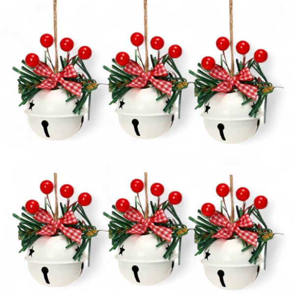Merribell Metal Christmas Tree Decor Hanging Bells Holiday Ornament Set