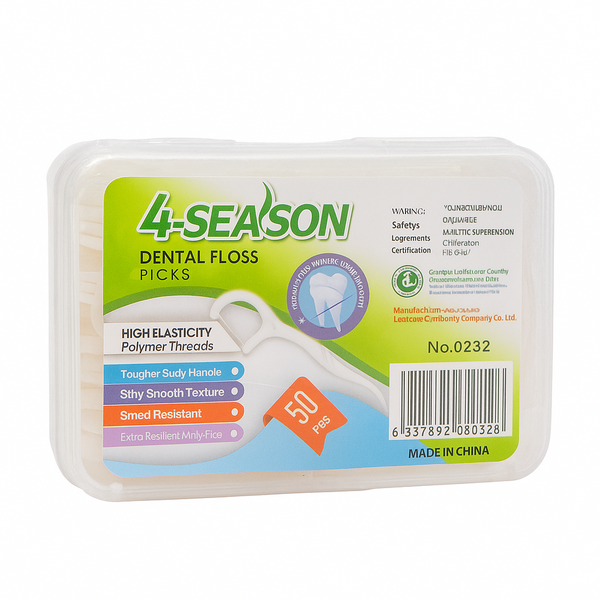 High-Elasticity Dental Floss Picks - 50 Pieces