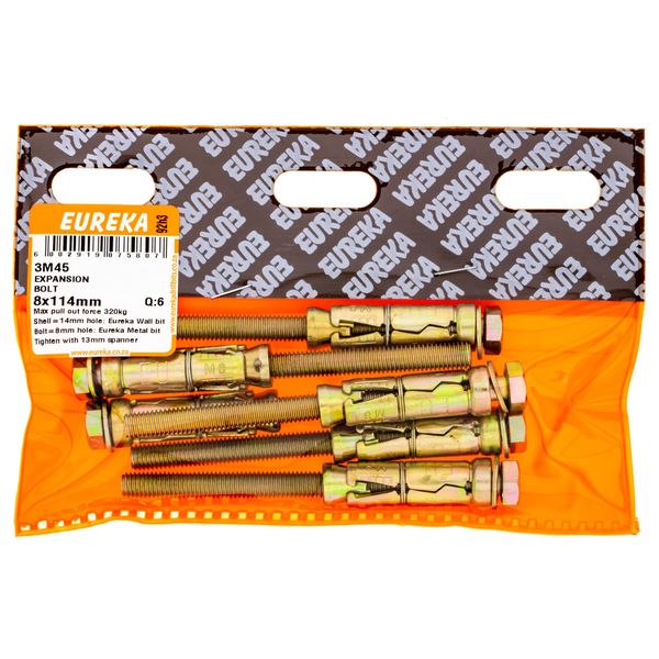 EUREKA Expansion Bolts 8 x 114mm Q:6 3M45