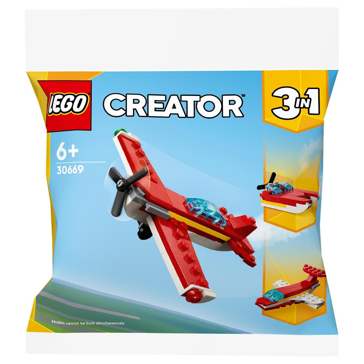 LEGO® Creator 3in1 Iconic Red Plane 30669 Building Toy Set - 51 Pieces ...