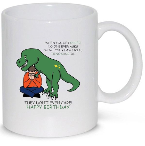 Favourite Dinosaur 40th 50th, 60th, 70th, 80th Birthday Gift Mug