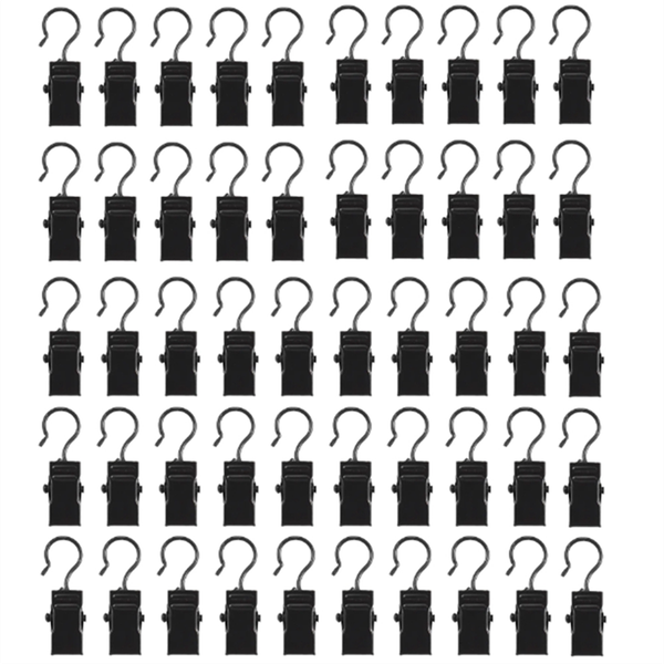 50Pcs Metal Curtain Clips with Hook Towel Photo Clips Home Window Accessori