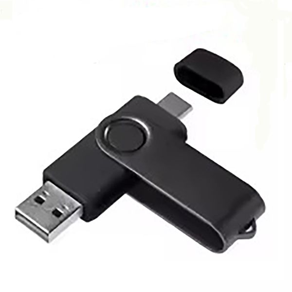 Universal Rotary USB3.0 OTG USB Flash Drive 128G Black