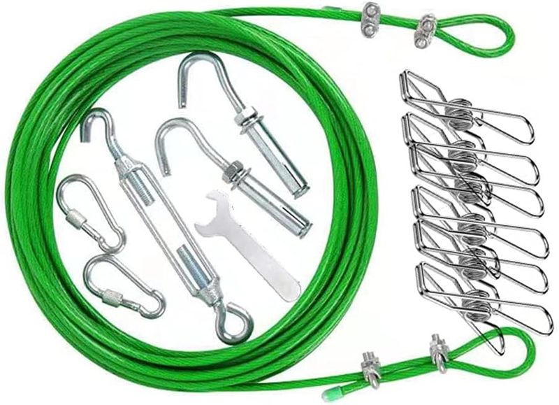 Home Camping Heavy Duty Stainless Steel Cable Rope Multi-use Washing Line