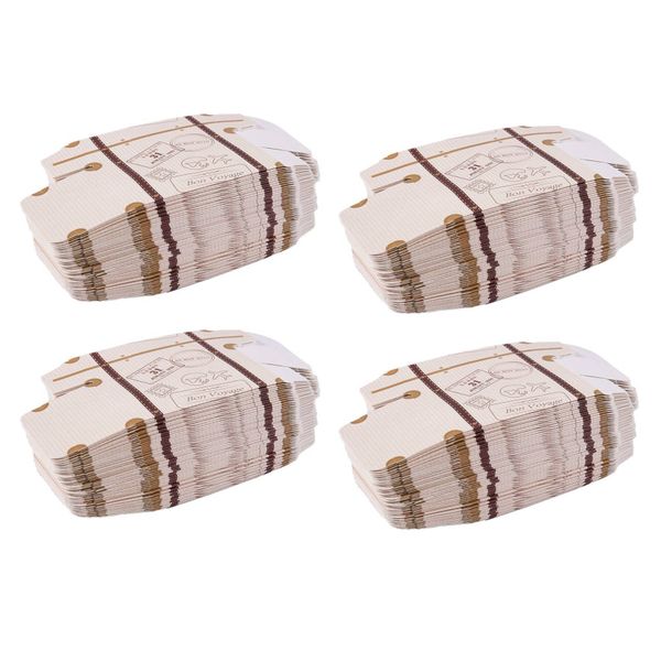 50Pcs Candy Box Vintage Kraft Paper With Tags And Rope For Wedding