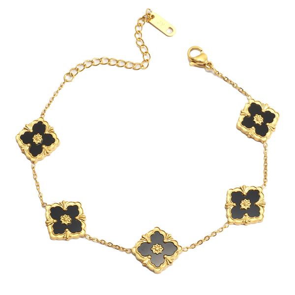 Star Flower Bracelet Women Luxury Dainty Lucky Link Bracelet