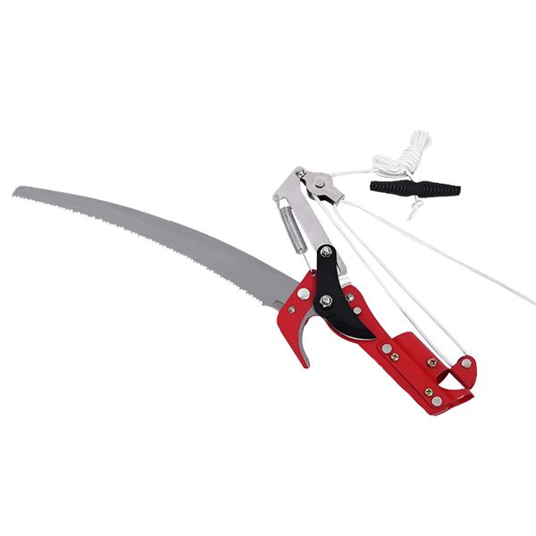 55cm Telescopic Tree Pruner, Extendable Pruning Saw Head Steel Blade - Red