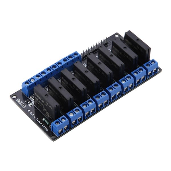 8 Channel Solid State Relay Module for Industrial Control Systems with Fuse