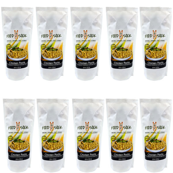Foodsock Meal Box Chicken Pasta Pack of 10 | Camping | Hiking |Soup Kitchen
