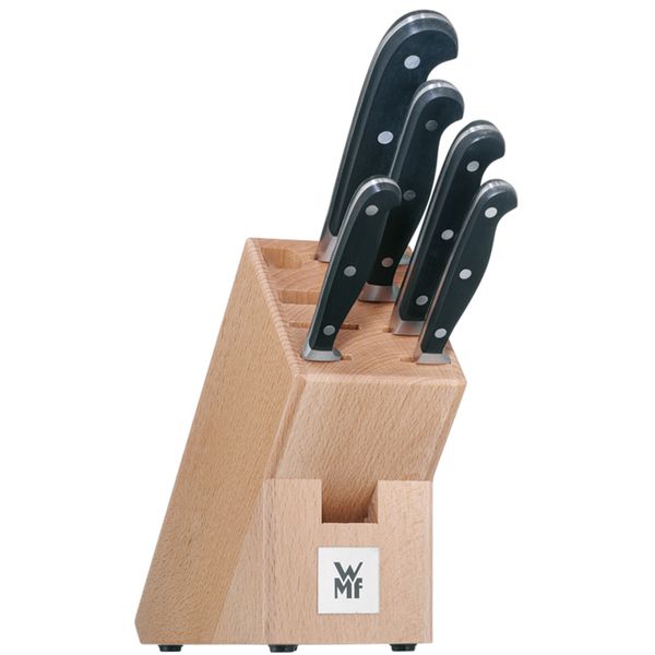 WMF Knife Block in Beech Wood with Set of 5 Knives – Spitzenklasse P