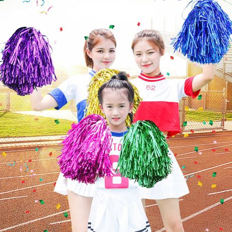 12 Pcs Pompons Cheerleading en PET Pom Pom Léger Pompon