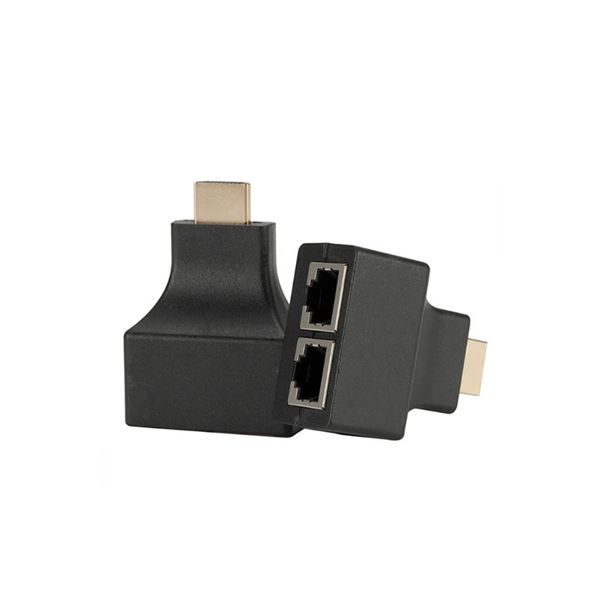2Pcs HDMI Extender by Cat-5e/6 Adapter RJ45 Max 30M for HDTV