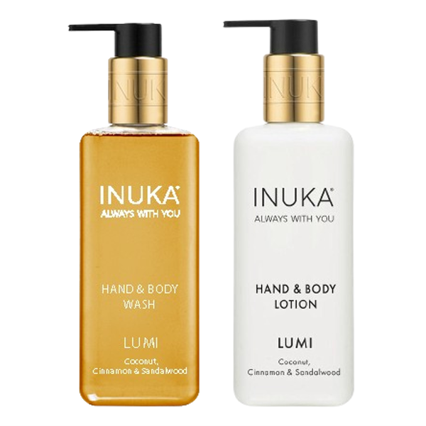Inuka Luxury Lumi 2 x 300ml Hand &amp; Body Wash and Hand &amp; Body Lotion Set